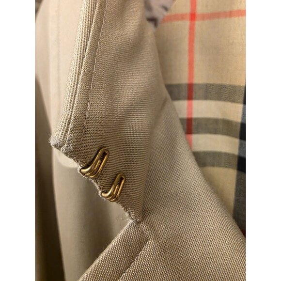 Burberrys Burberry Women's Authentic Vintage Tan Trench Coat Nova Check 38S - Picture 12 of 16